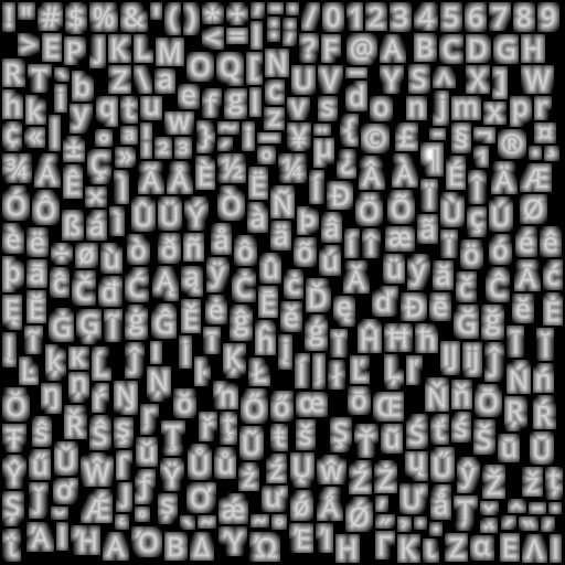 Signed Distance Field Glyph